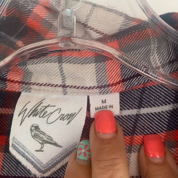 White Crow Red and Blue Plaid Shirt - Picture 2 of 3